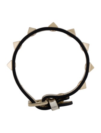 Valentino Leather Rockstud Wrap Bracelet