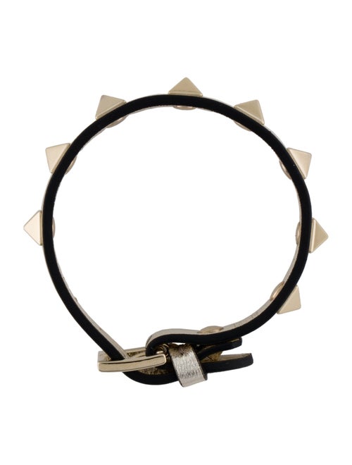 Valentino Leather Rockstud Wrap Bracelet