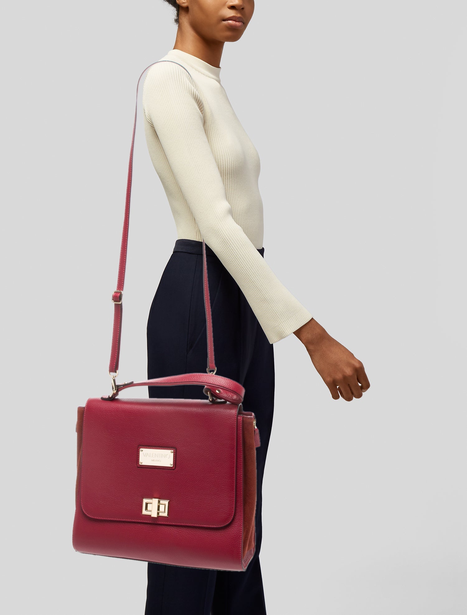 Valentino Rockstud Top Handle Bag