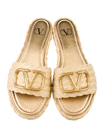 Valentino Straw Espadrilles