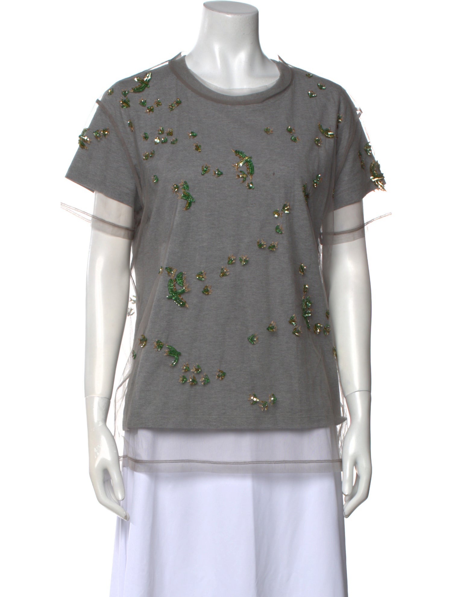 Valentino Patterned Crew Neck T-Shirt
