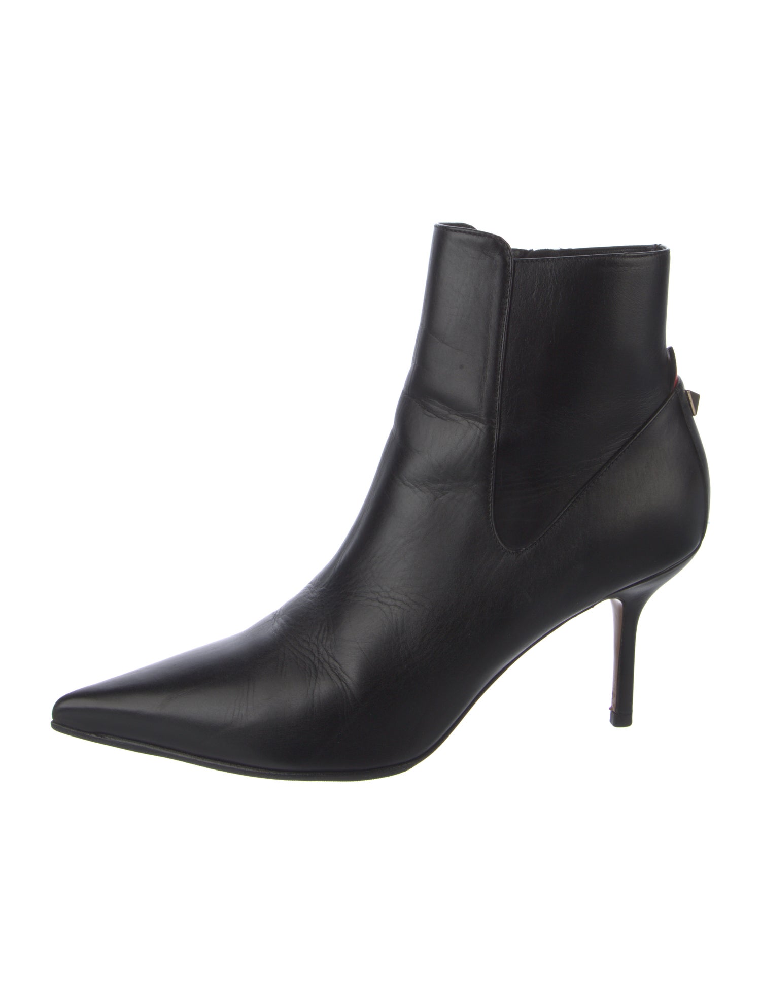 Valentino Rockstud Accents Leather Chelsea Boots