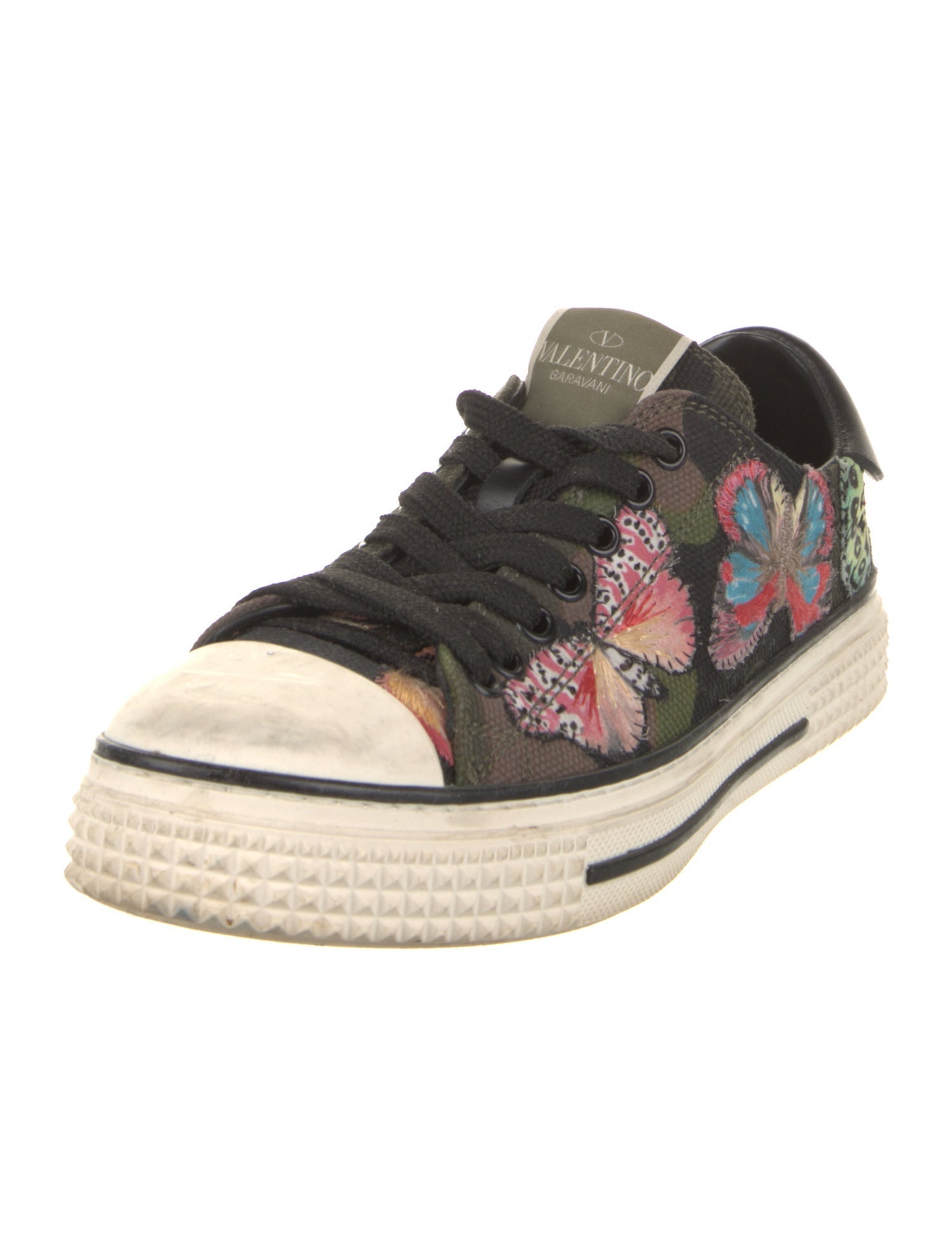 Valentino Canvas Printed Sneakers
