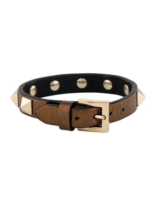 Valentino Leather Rockstud Bracelet