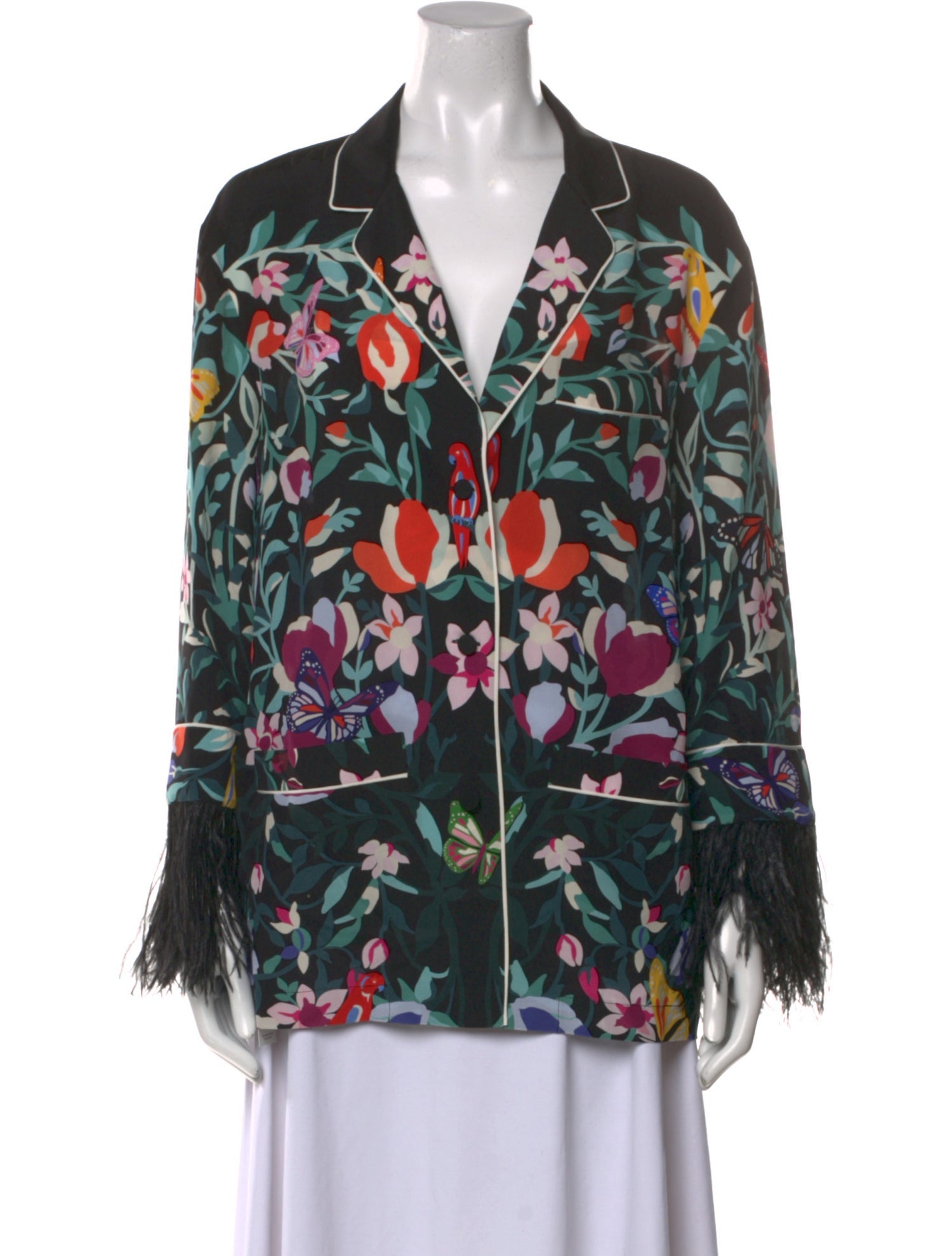 Valentino Silk Floral Print Blouse