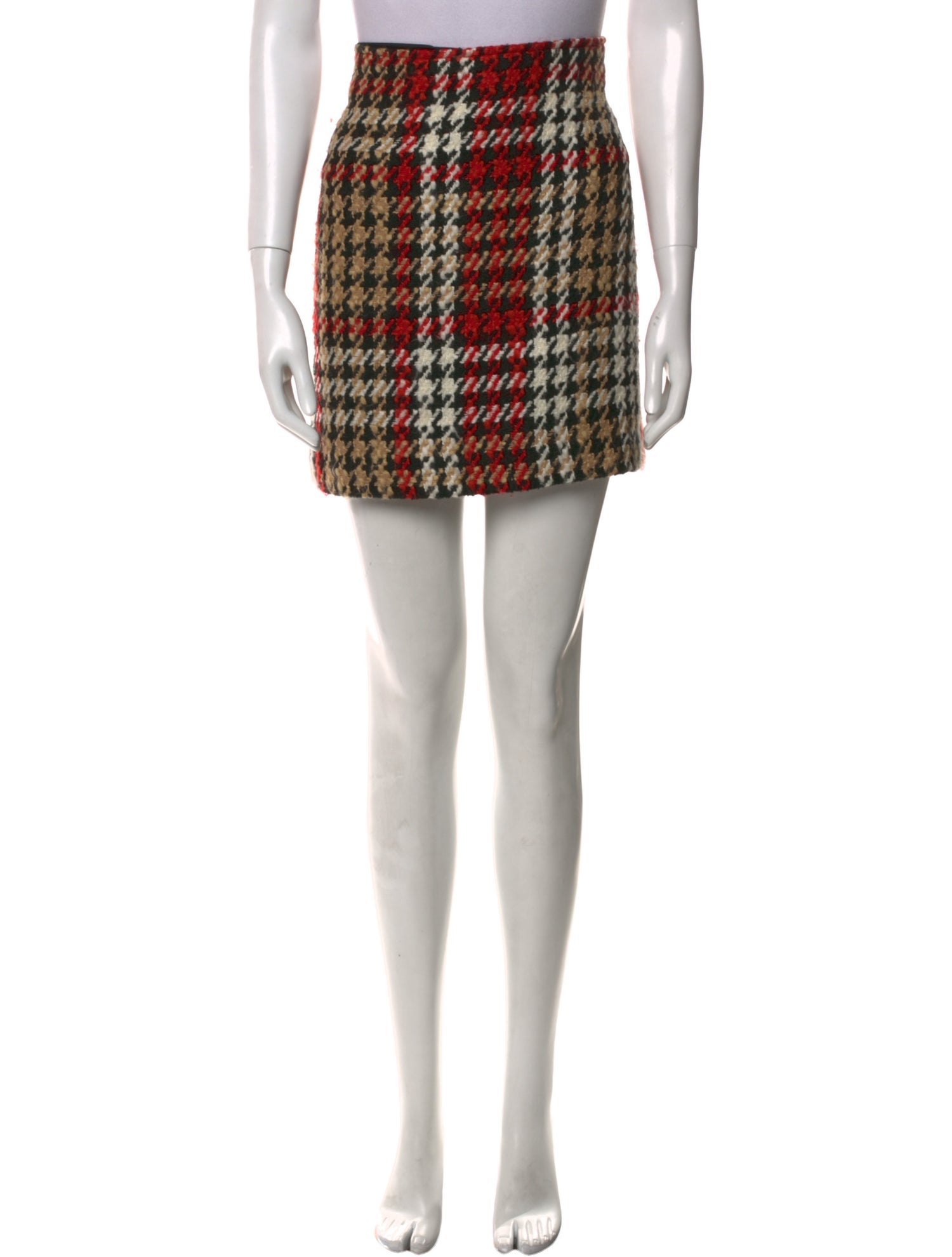 Valentino Plaid Print Mini Skirt