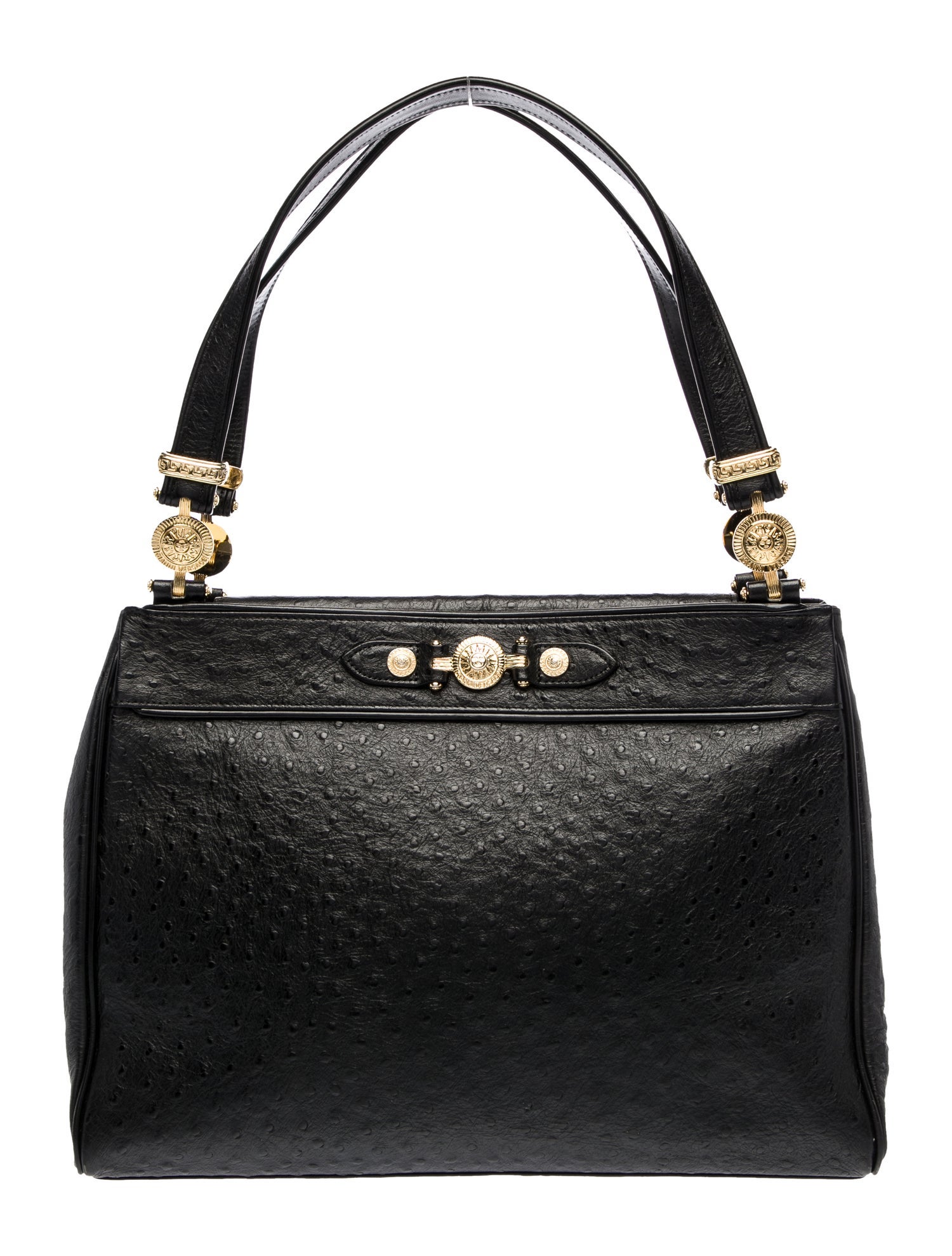 Versace Ostrich Shoulder Bag