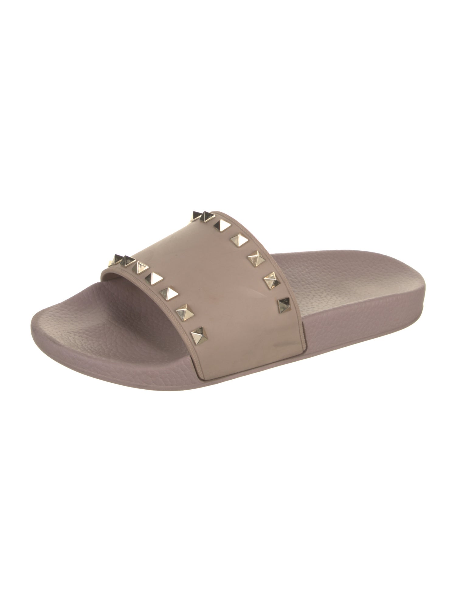 Valentino Rockstud Accents Rubber Slides