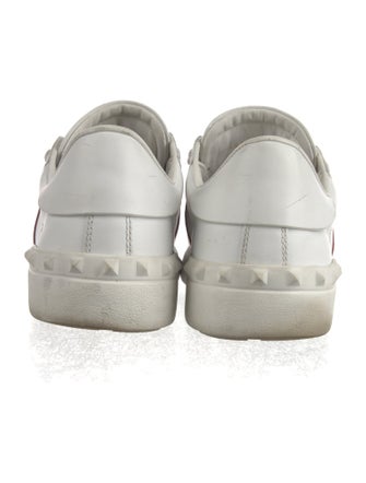 Valentino Rockstud Accents Leather Sneakers