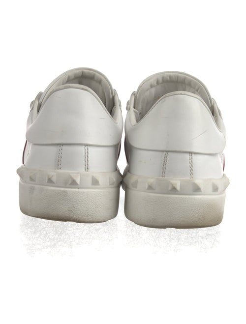 Valentino Rockstud Accents Leather Sneakers