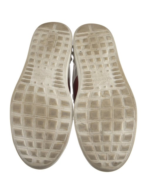 Valentino Rockstud Accents Leather Sneakers