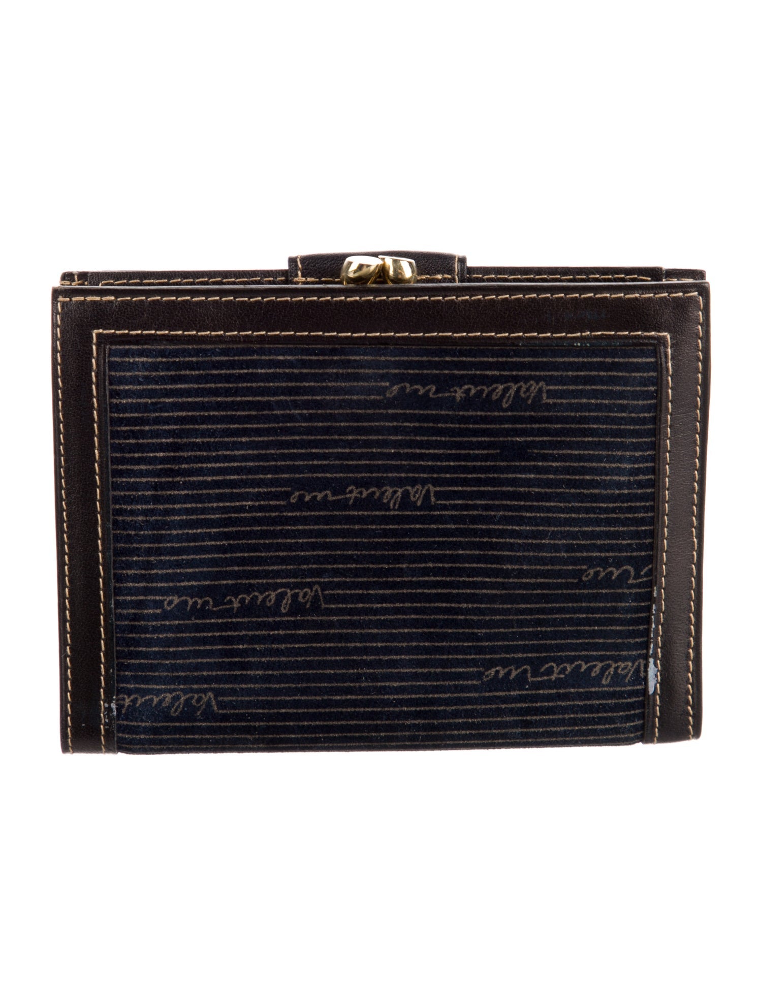 Valentino Velvet Printed Compact Wallet