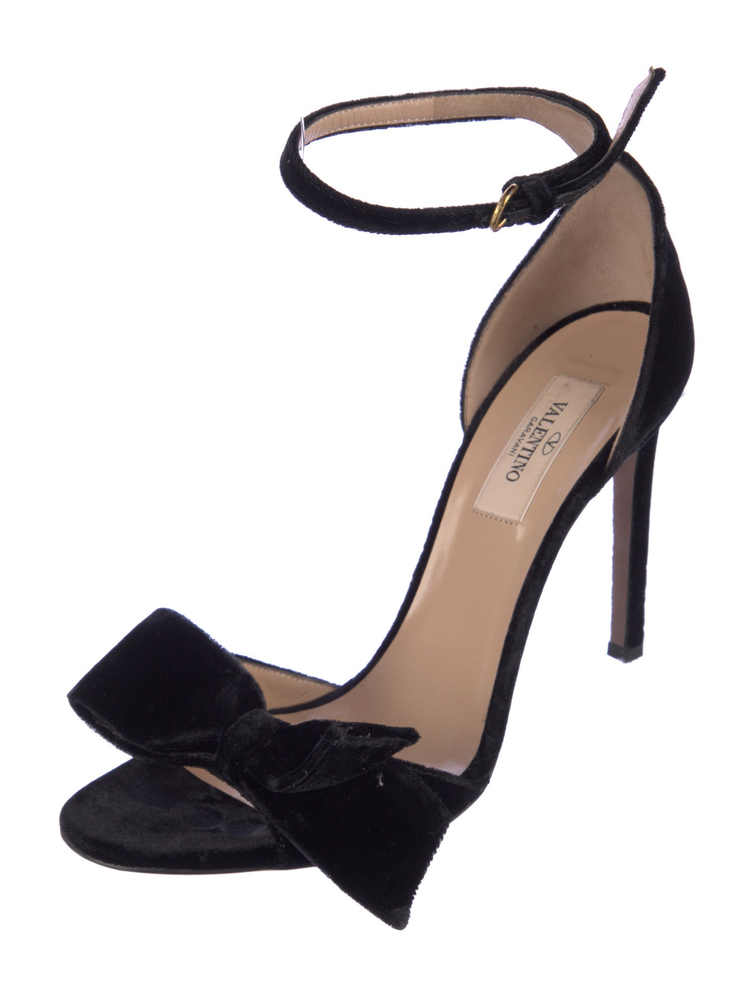 Valentino Velvet Bow Accents Sandals