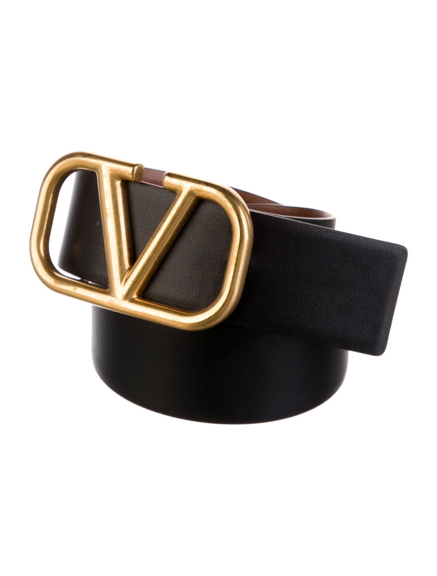 Valentino Reversible Vlogo Belt Leather Belt