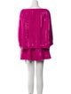 Valentino Mohair Sequin Embellishments Skirt Set