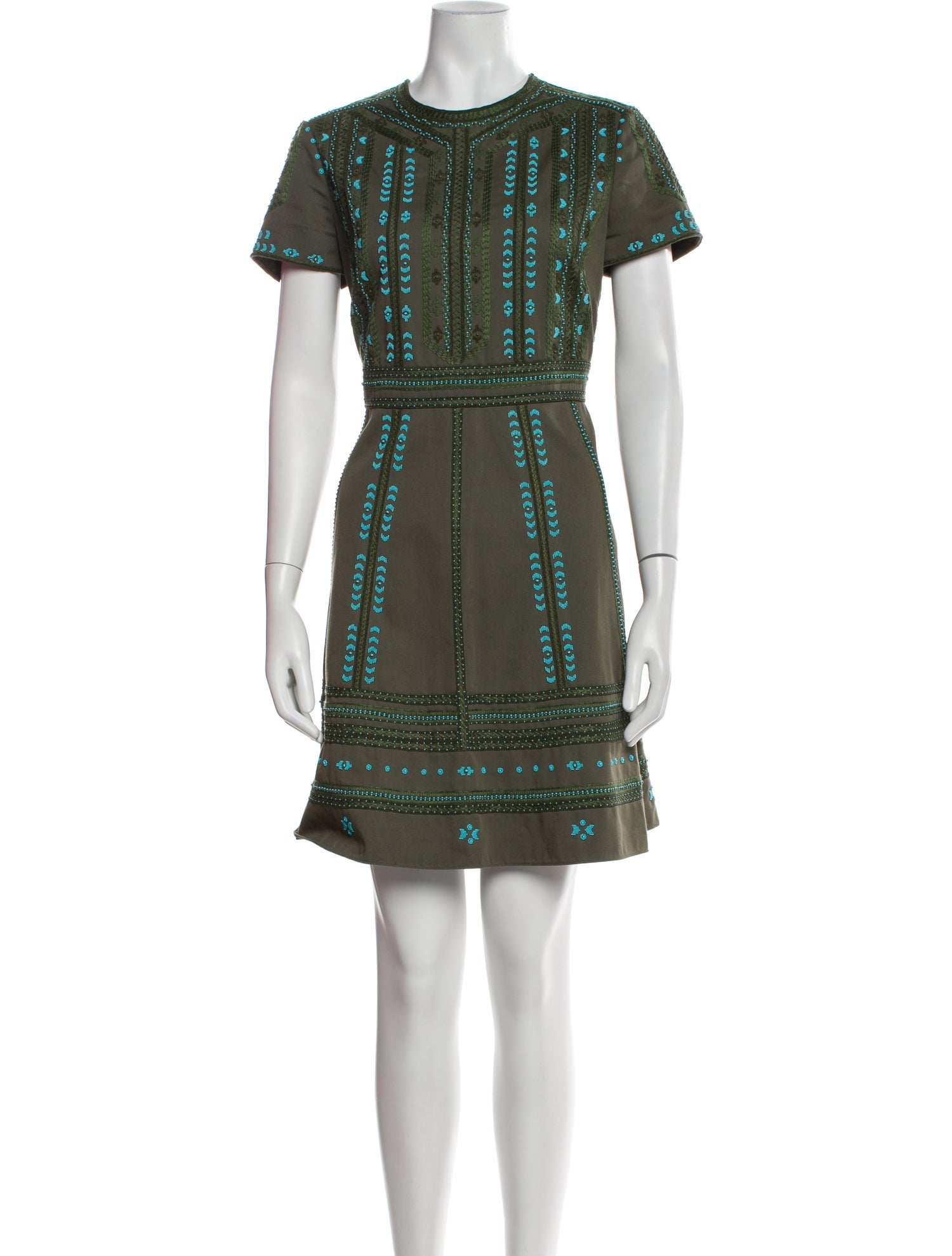 Valentino Crew Neck Mini Dress