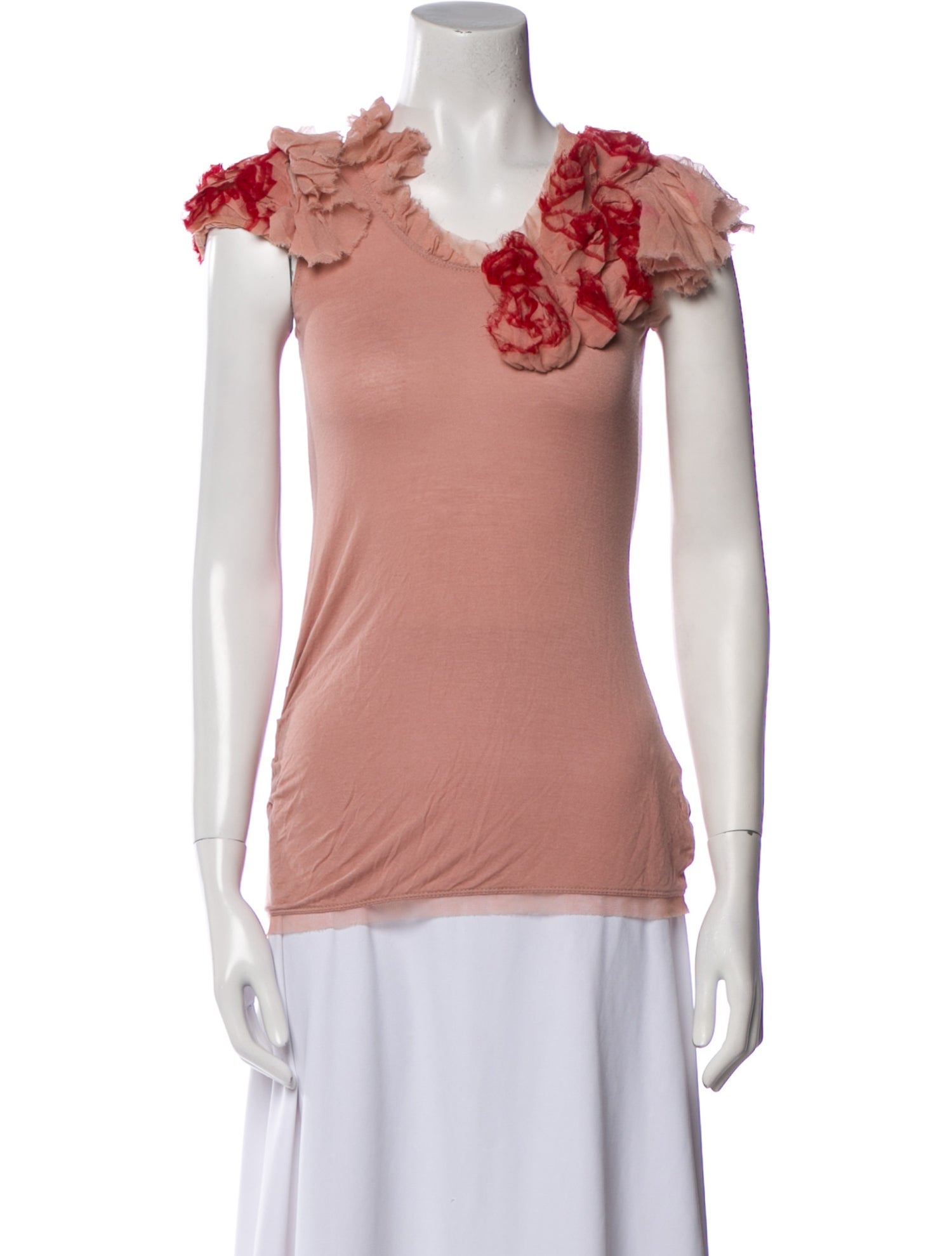 Valentino V-Neck Short Sleeve Blouse