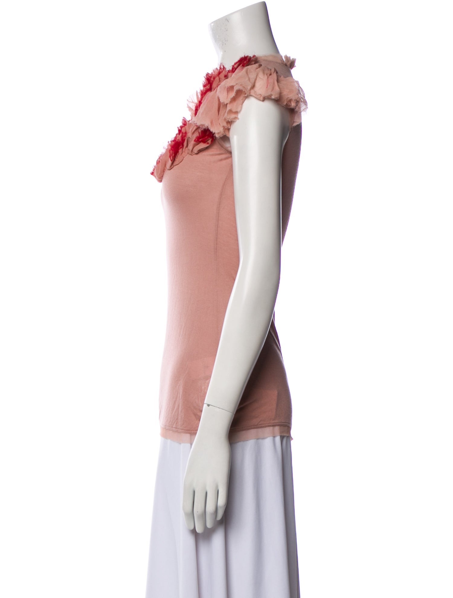 Valentino V-Neck Short Sleeve Blouse