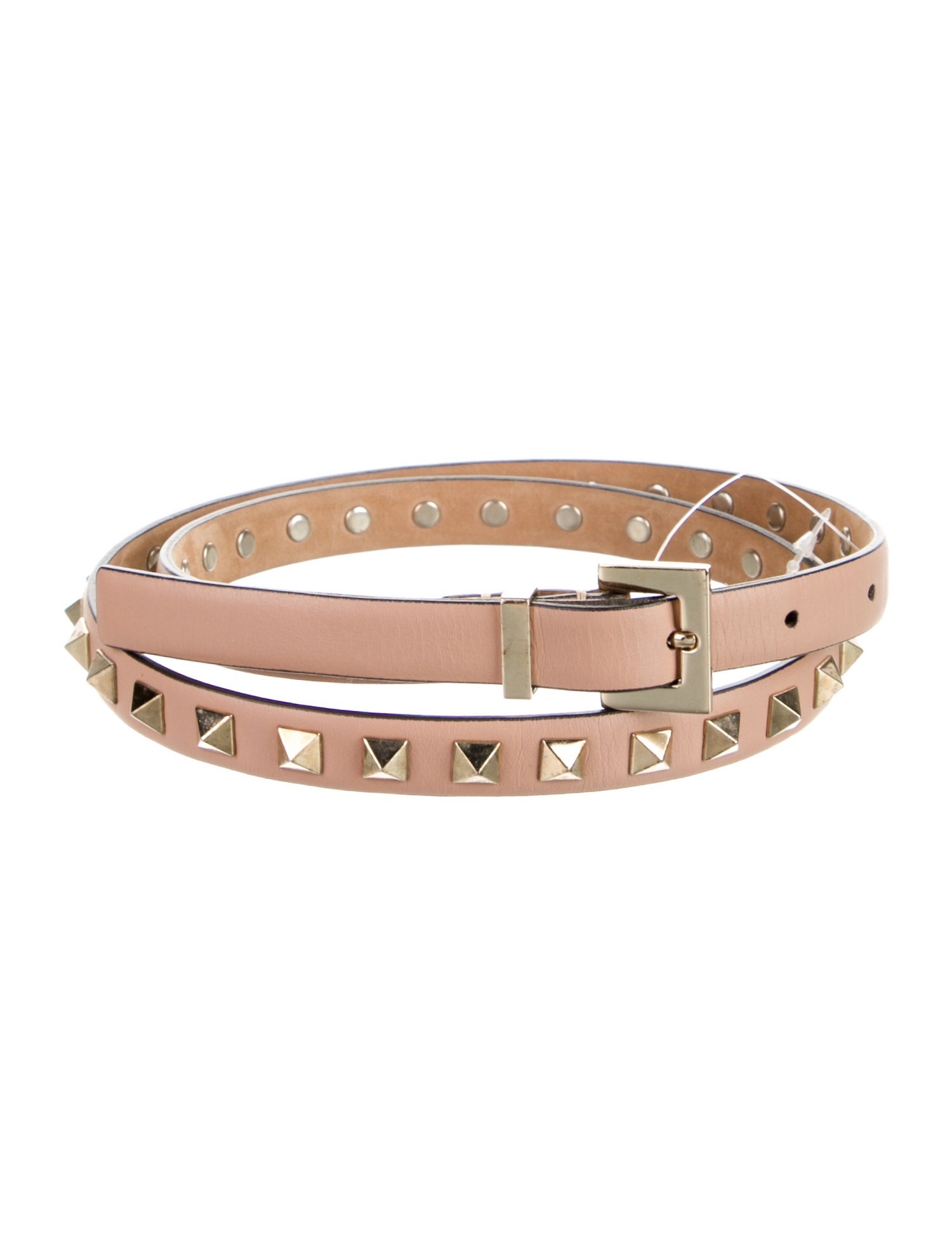 Valentino Rockstud Accents Skinny Belt