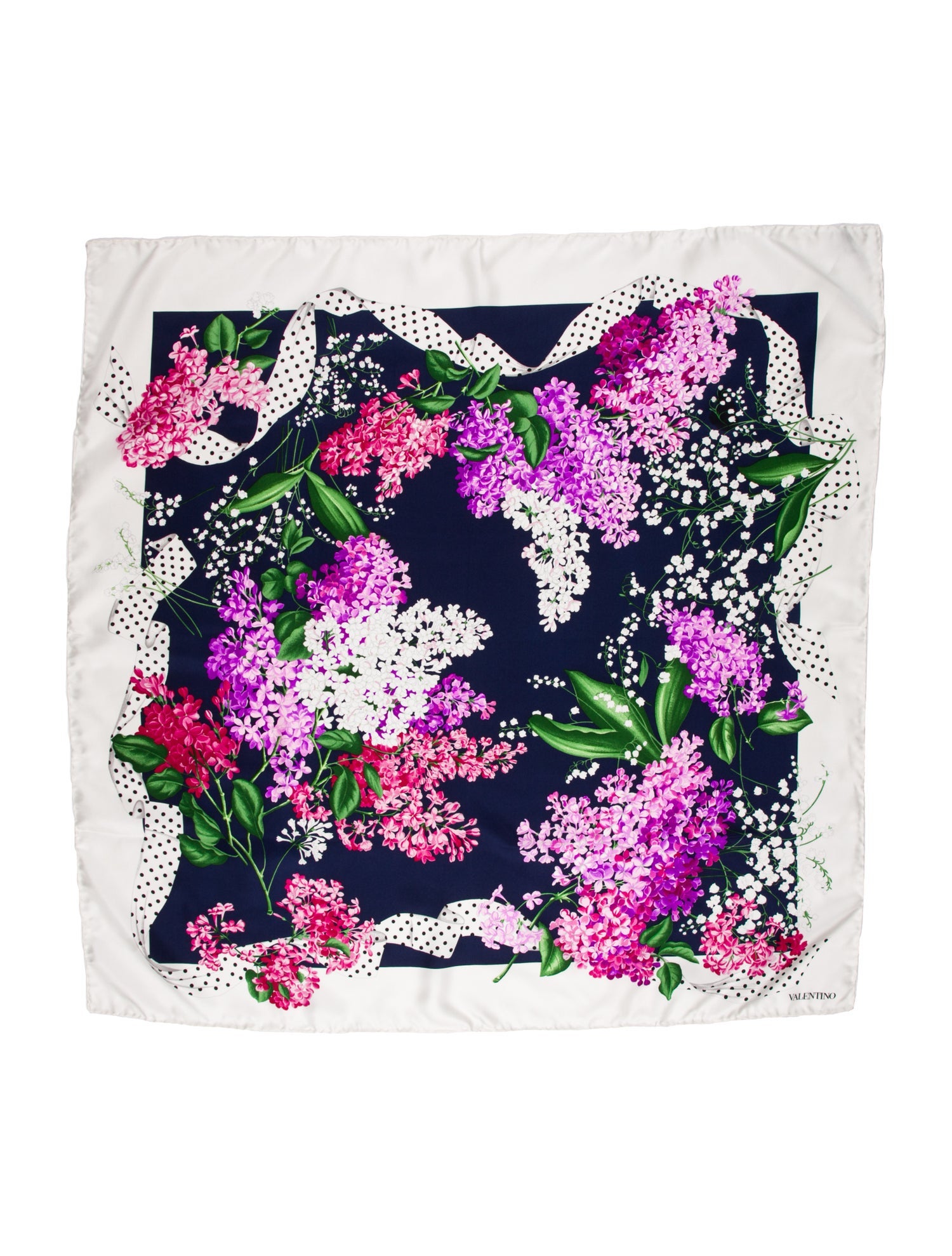 Valentino Silk Floral Print Scarf
