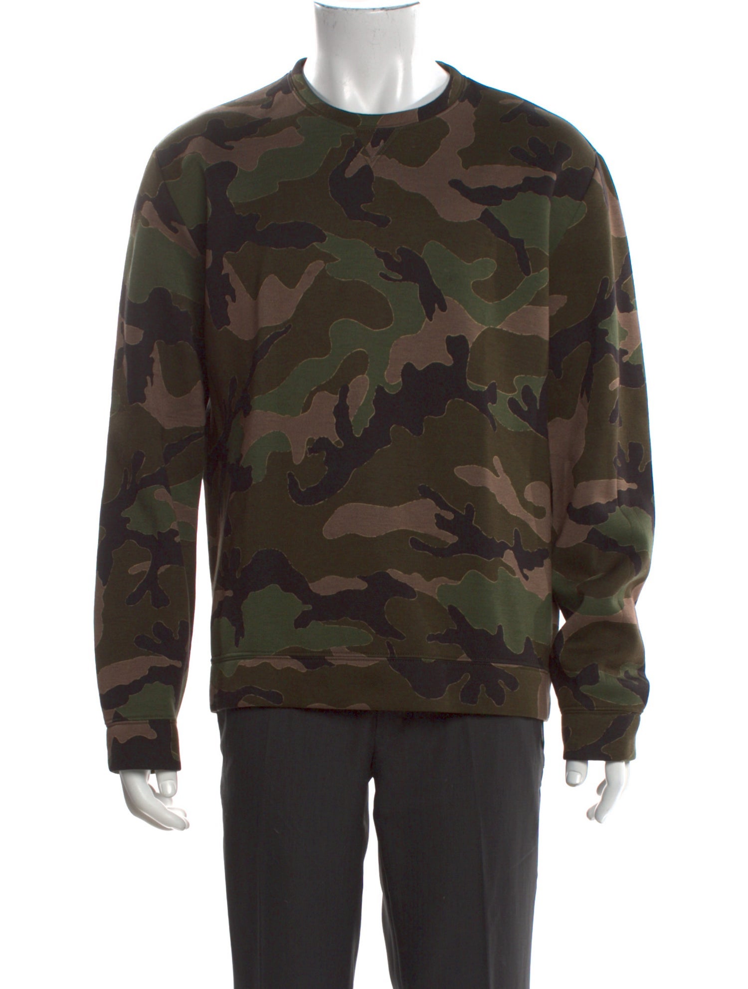 Valentino Rockstud Accents Camouflage Print Pullover