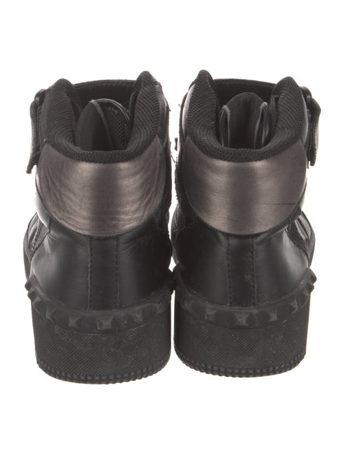 Valentino Rockstud Accents Leather Sneakers