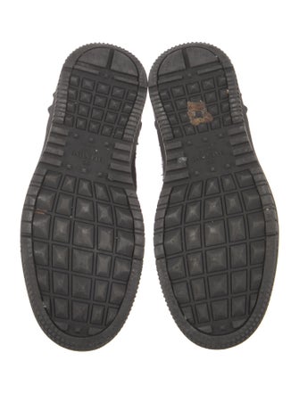 Valentino Rockstud Accents Leather Sneakers
