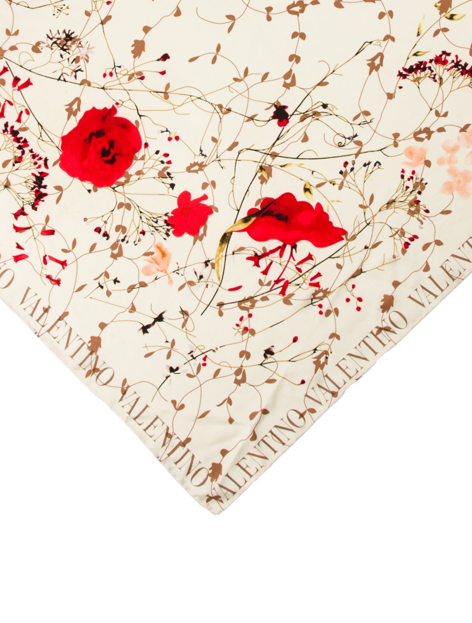 Valentino Silk Floral Print Scarf