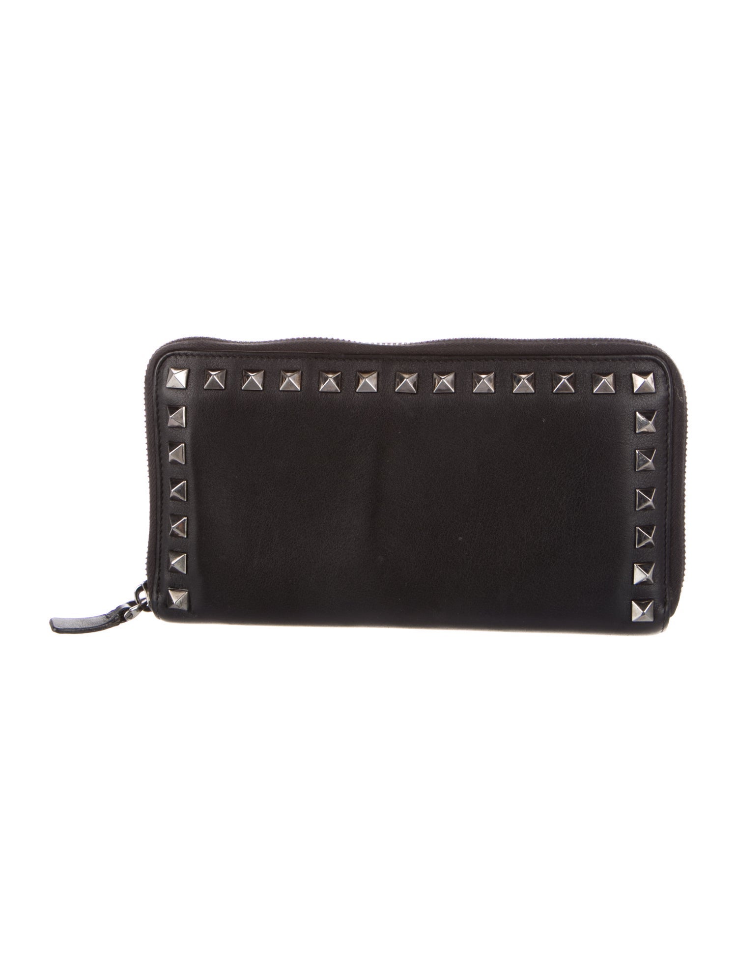 Valentino Rockstud Accents Leather Continental Wallet