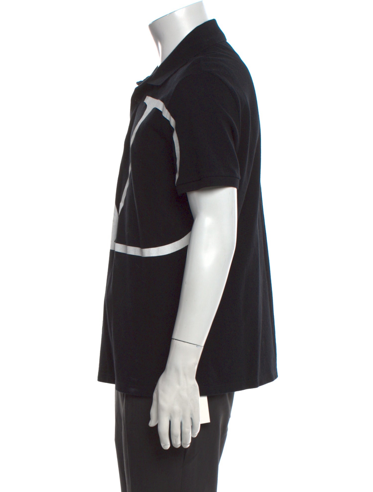 Valentino Graphic Print Collar Polo Shirt