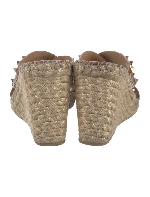 Valentino Rockstud Accents Leather Espadrilles