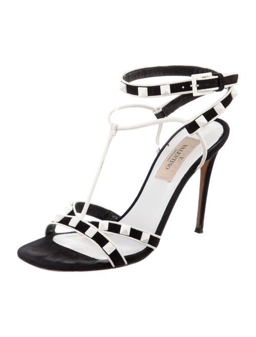 Valentino Rockstud Accents Suede Sandals