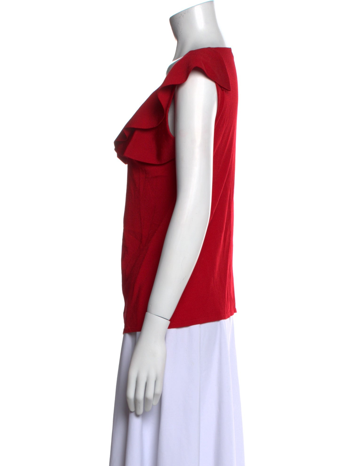 Valentino Scoop Neck Short Sleeve Blouse