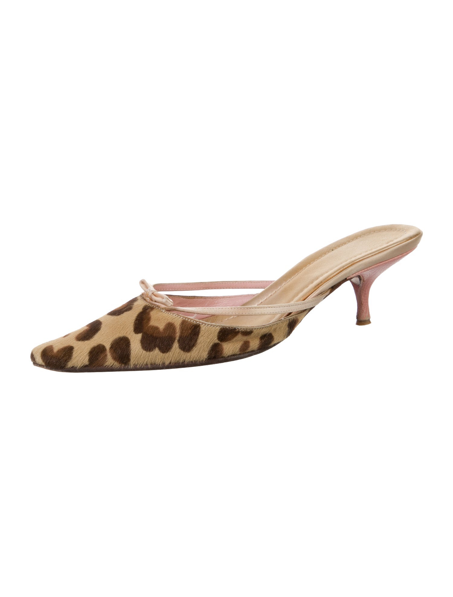 Valentino Ponyhair Animal Print Mules