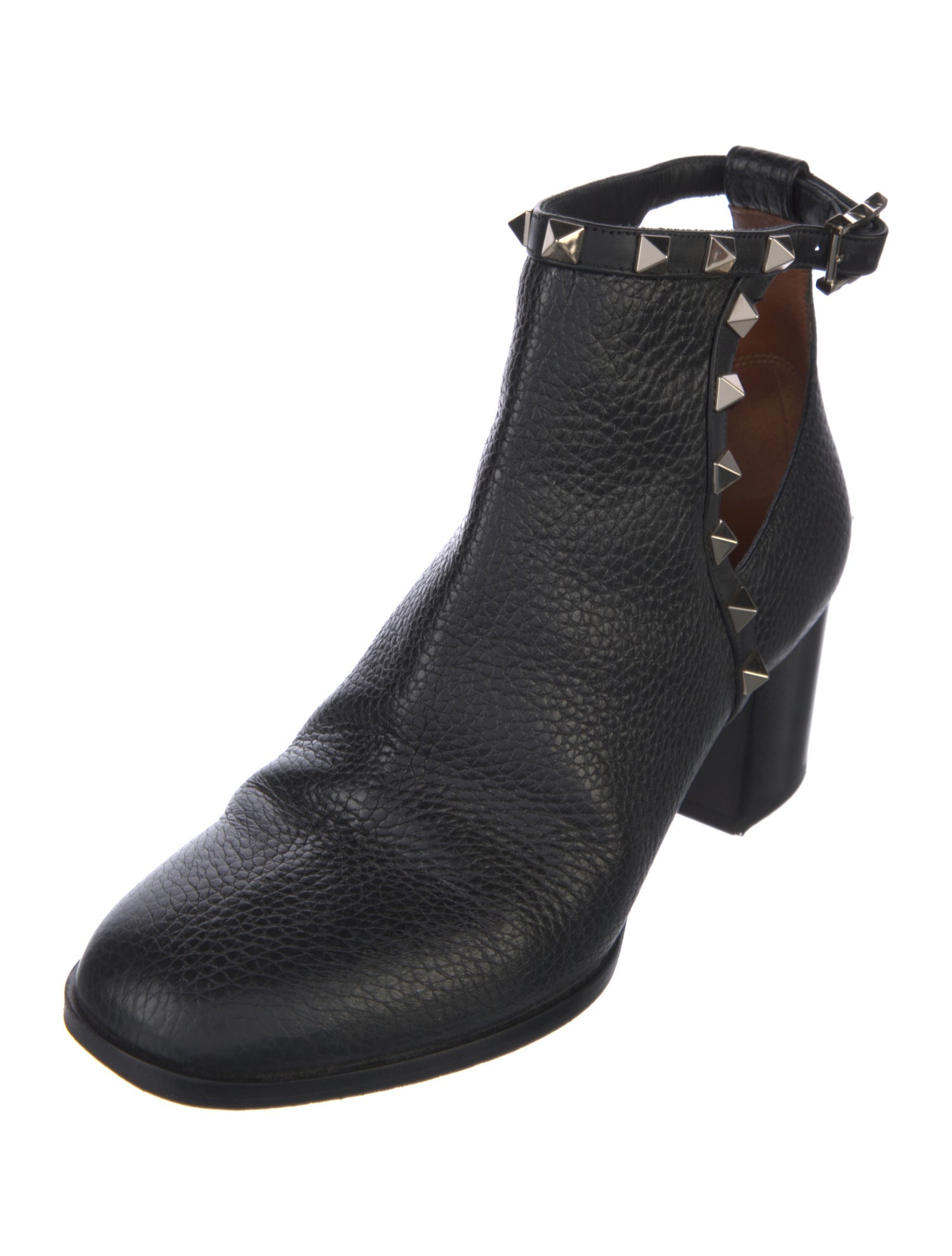 Valentino Rockstud Accents Leather Boots