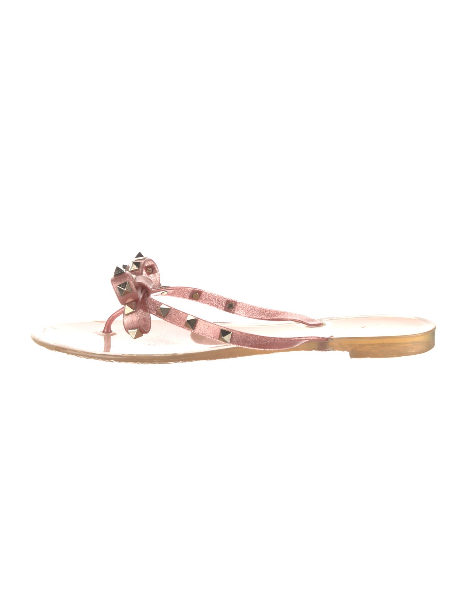 Valentino Rockstud Accents Rubber Slides