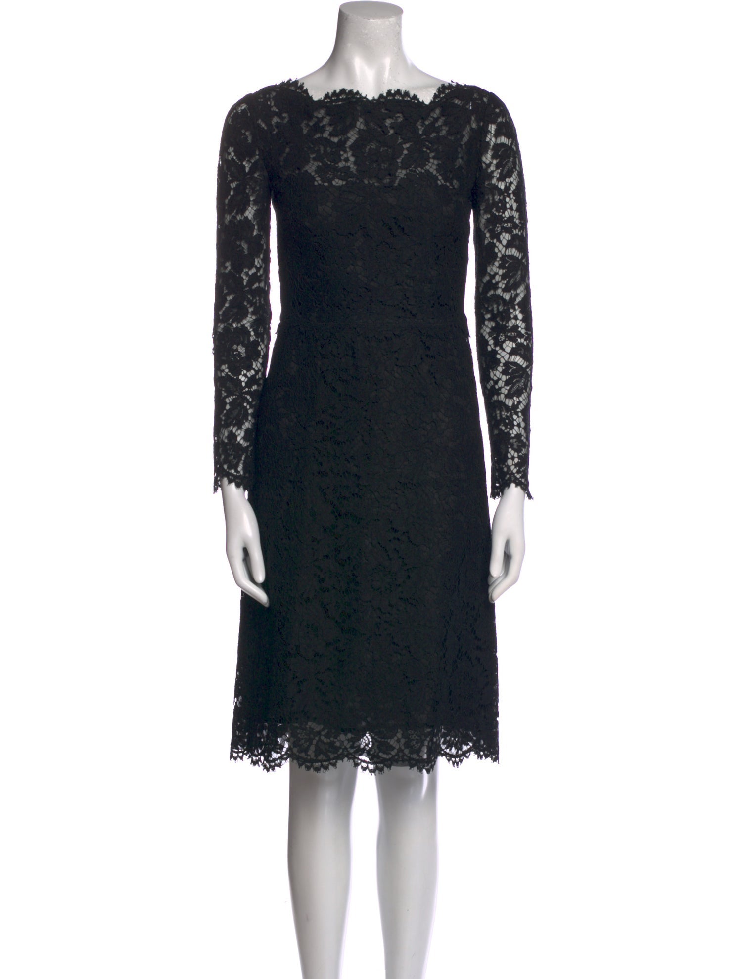 Valentino Lace Pattern Knee-Length Dress
