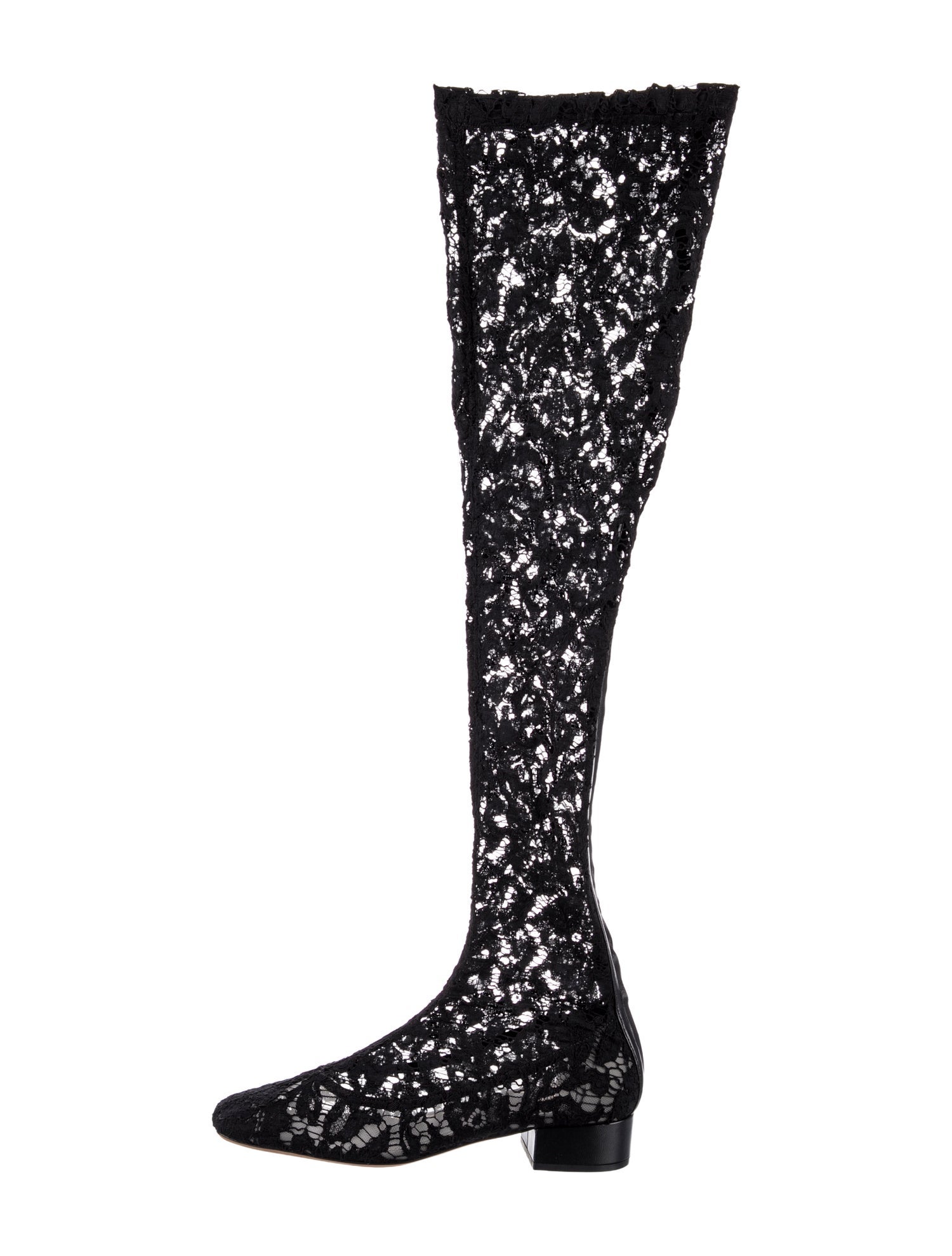 Valentino Lace Lace Trim Embellishment Boots