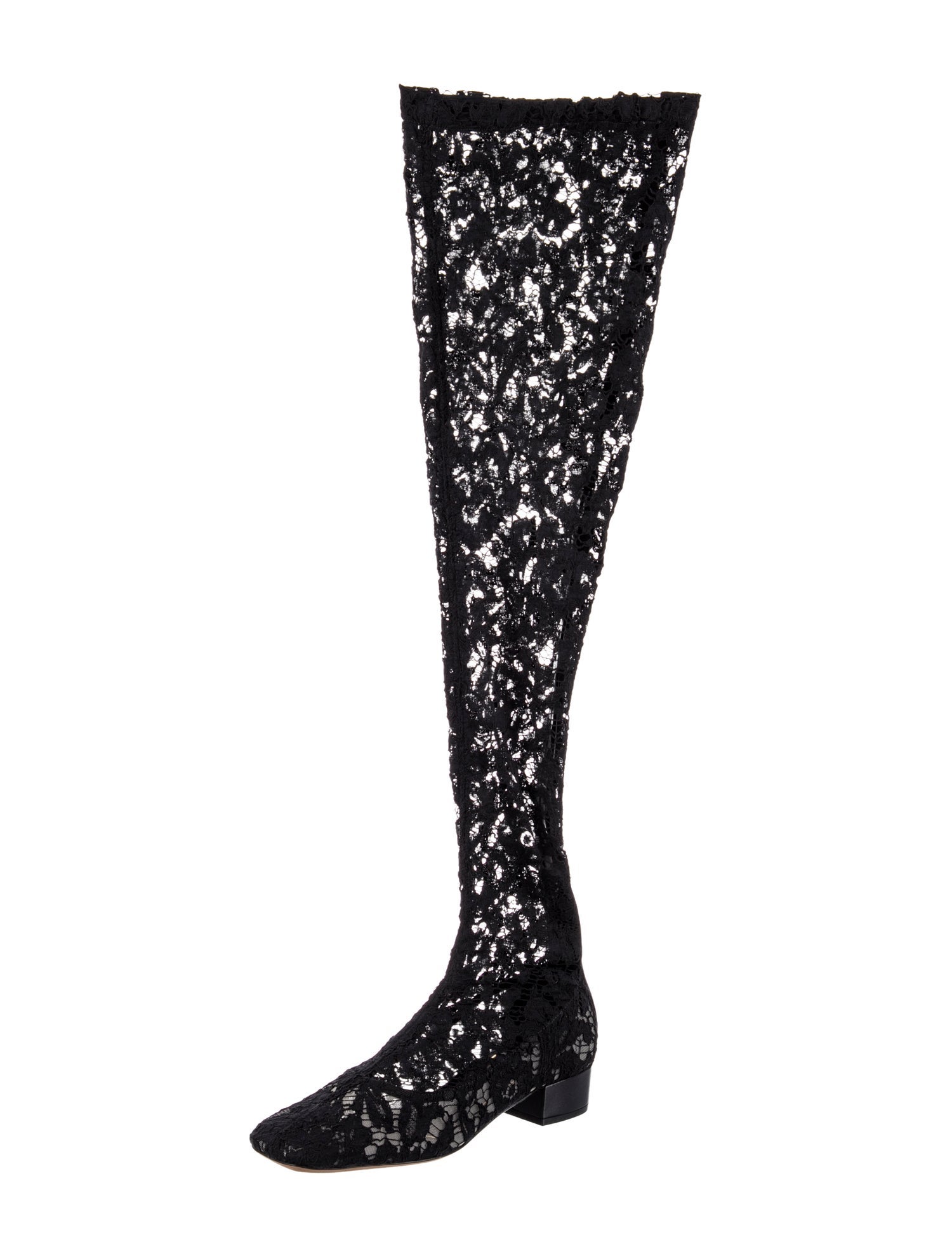 Valentino Lace Lace Trim Embellishment Boots