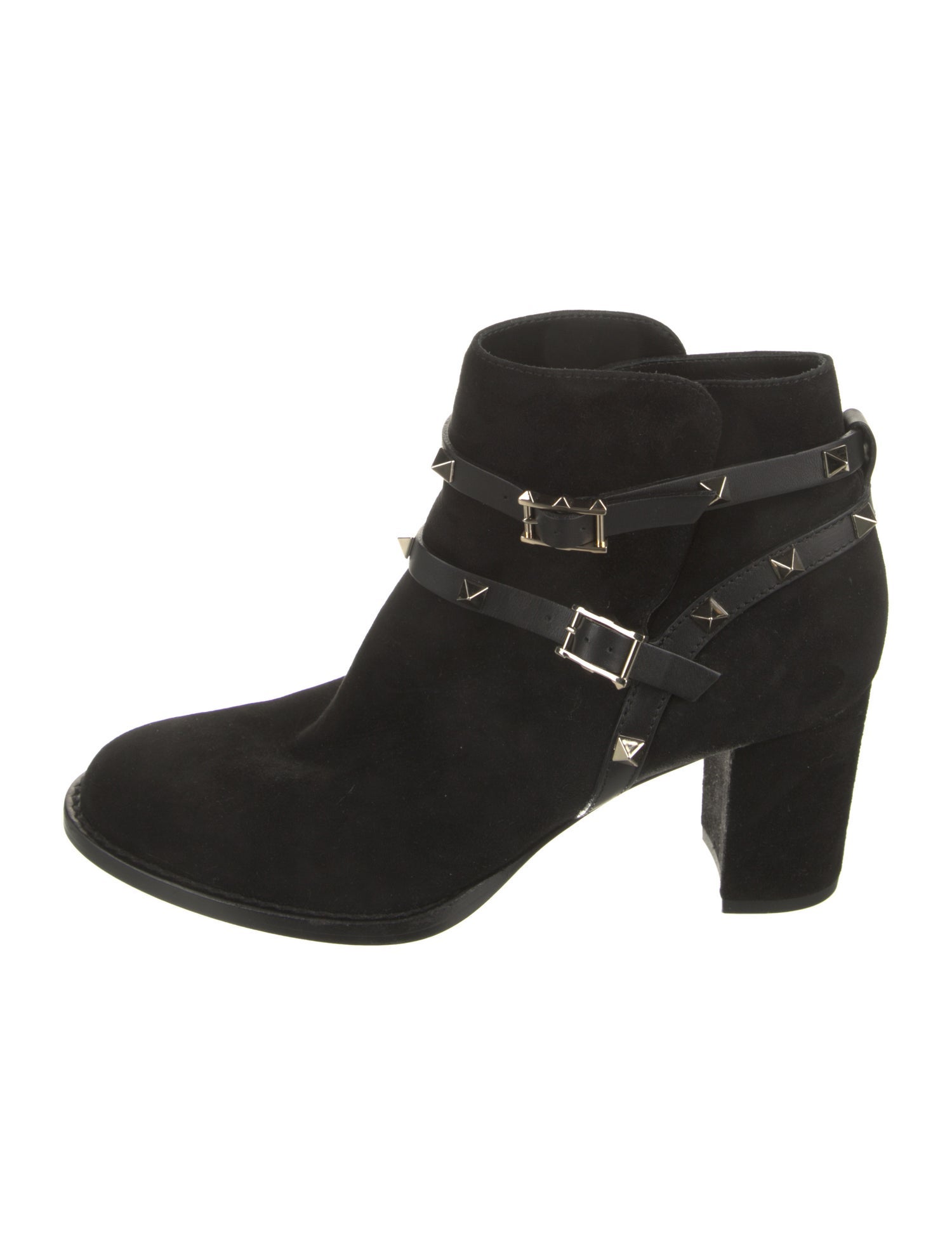 Valentino Rockstud Accents Suede Boots
