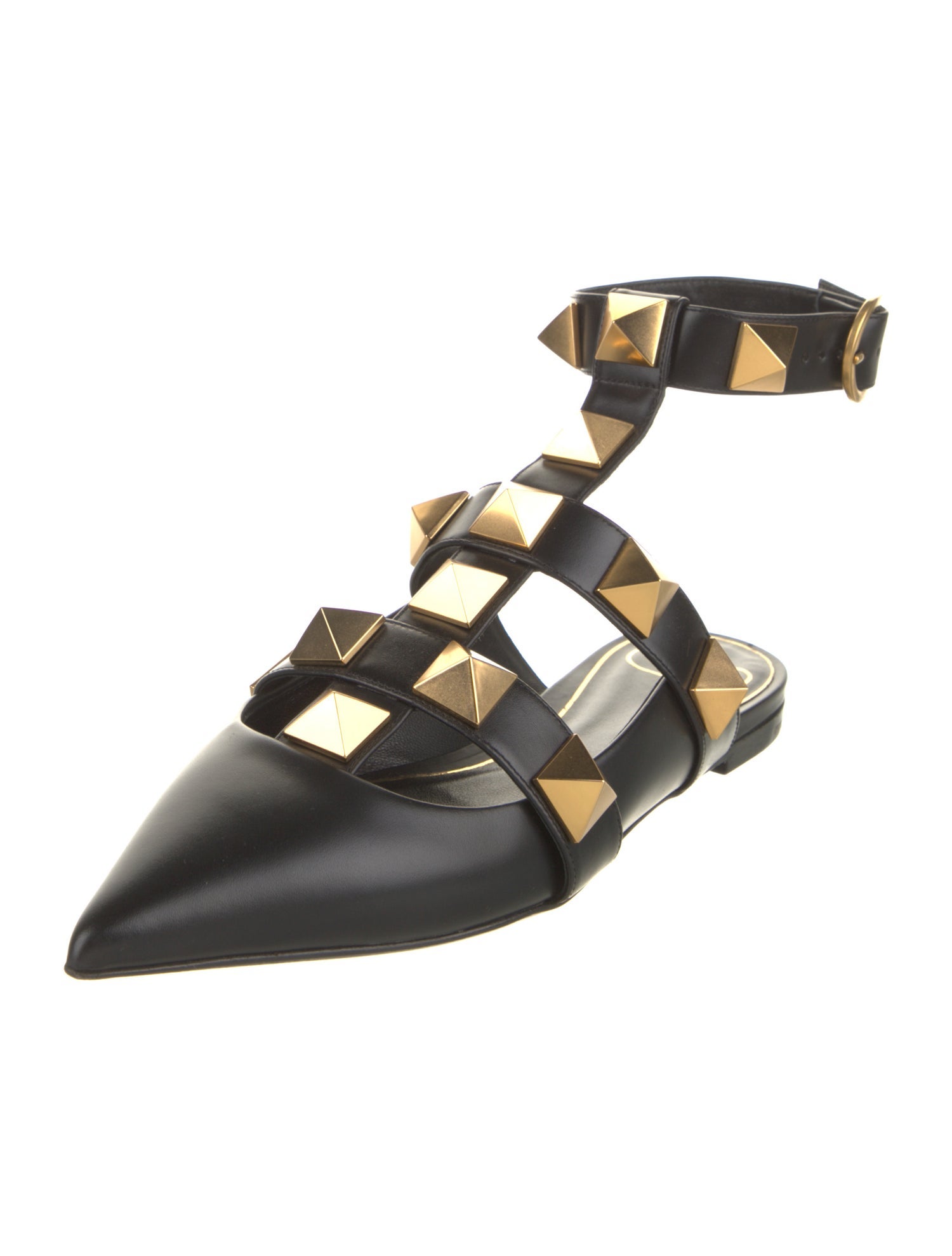 Valentino Leather Studded Accents Mules w/ Tags