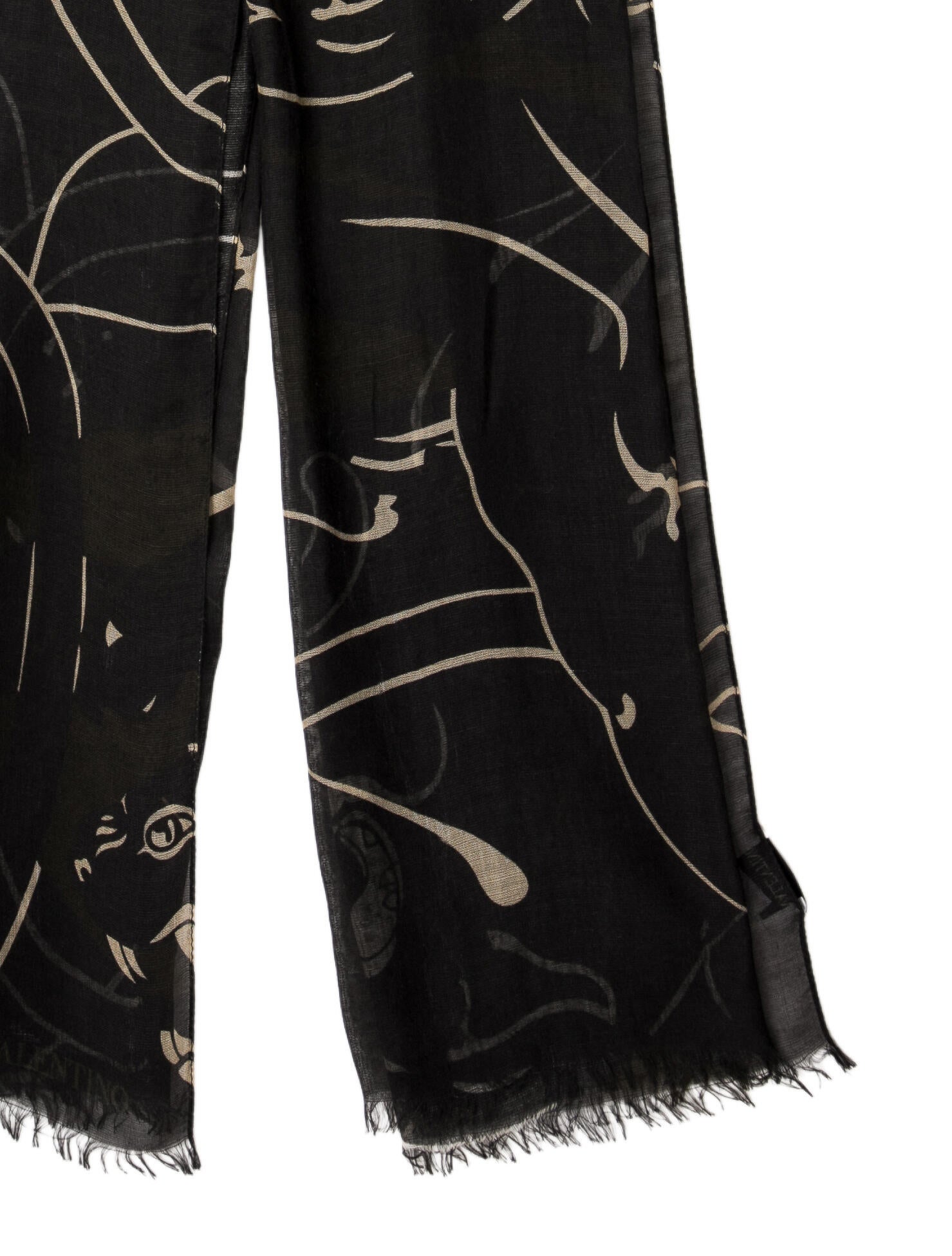 Valentino Cashmere Striped Scarf