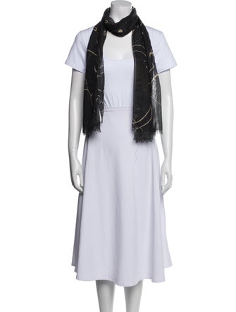 Valentino Cashmere Striped Scarf