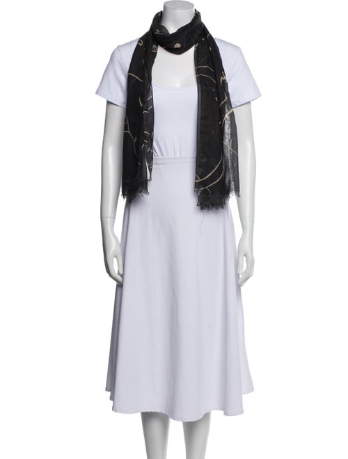 Valentino Cashmere Striped Scarf