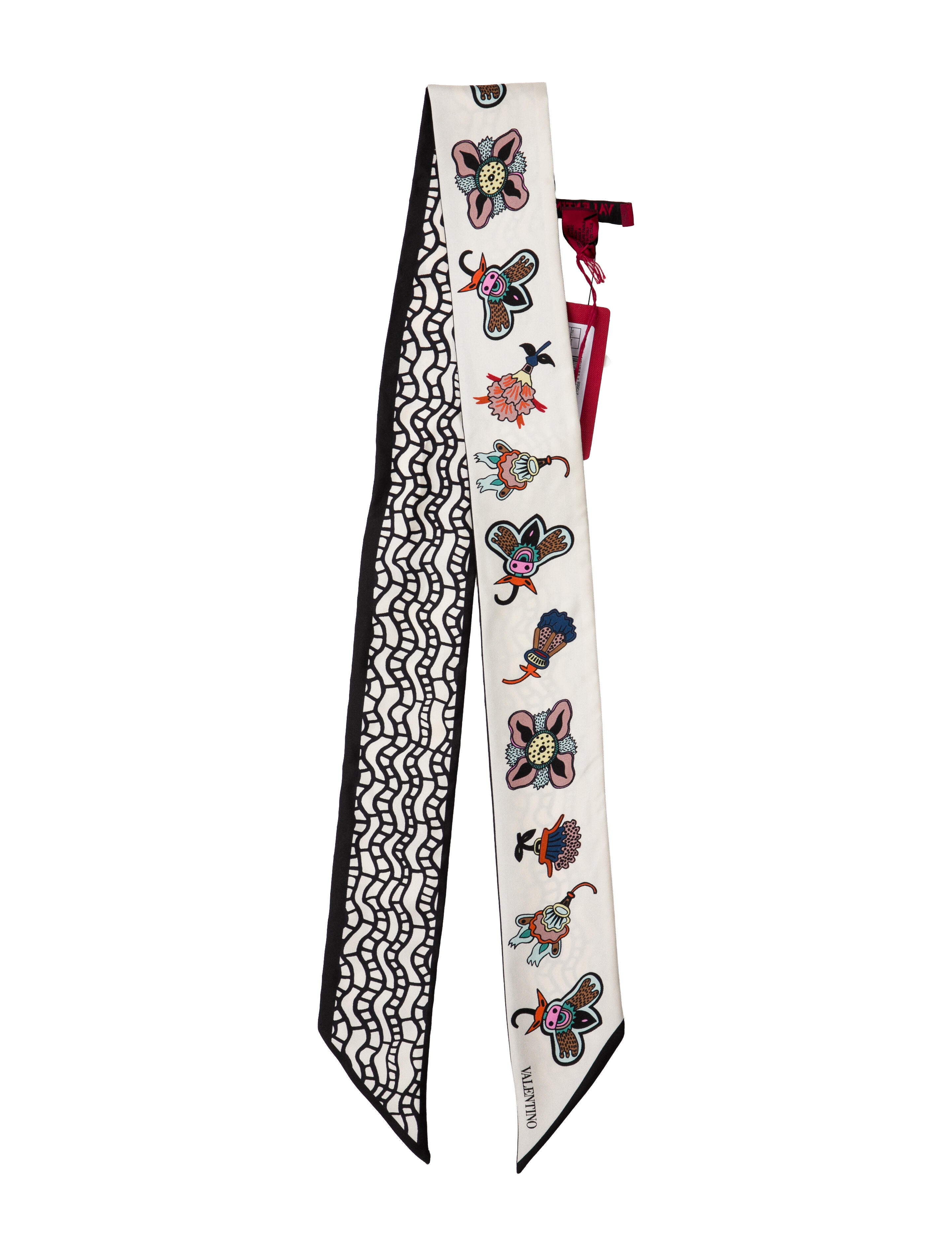 Valentino Graphic Print Silk Scarf