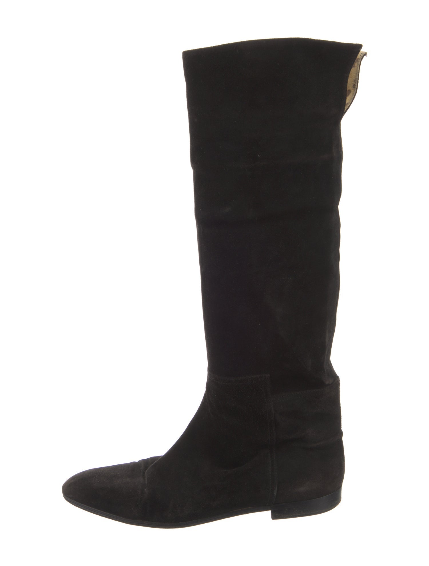 Valentino Couture Rockstud Accents Suede Riding Boots