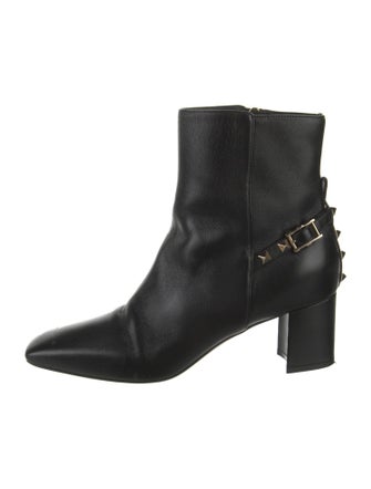 Valentino Rockstud Accents Leather Boots