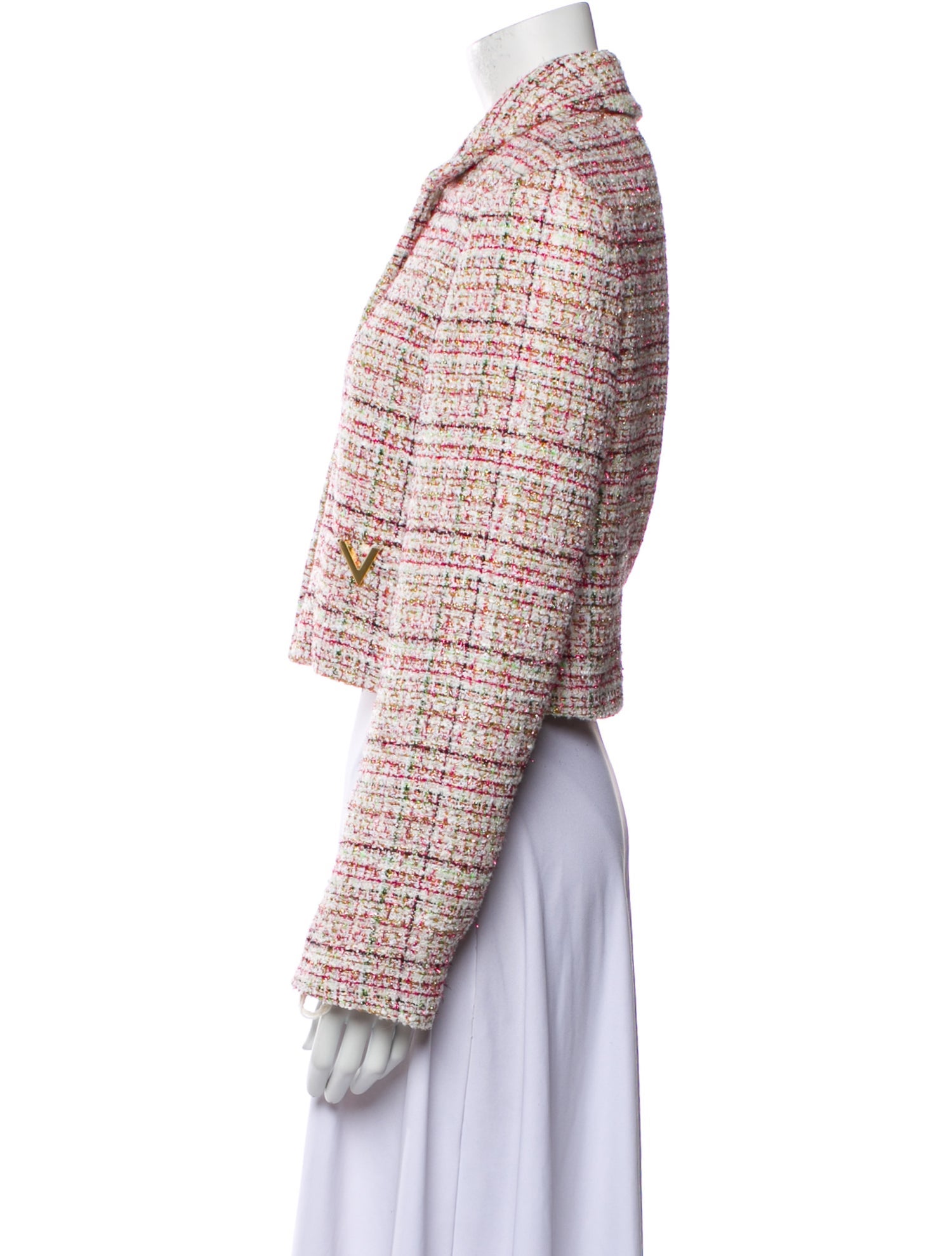 Valentino Tweed Tweed Pattern Evening Jacket