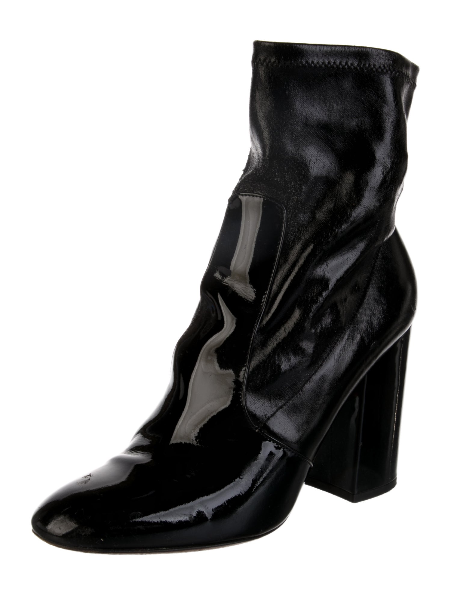Valentino Patent Leather Sock Boots