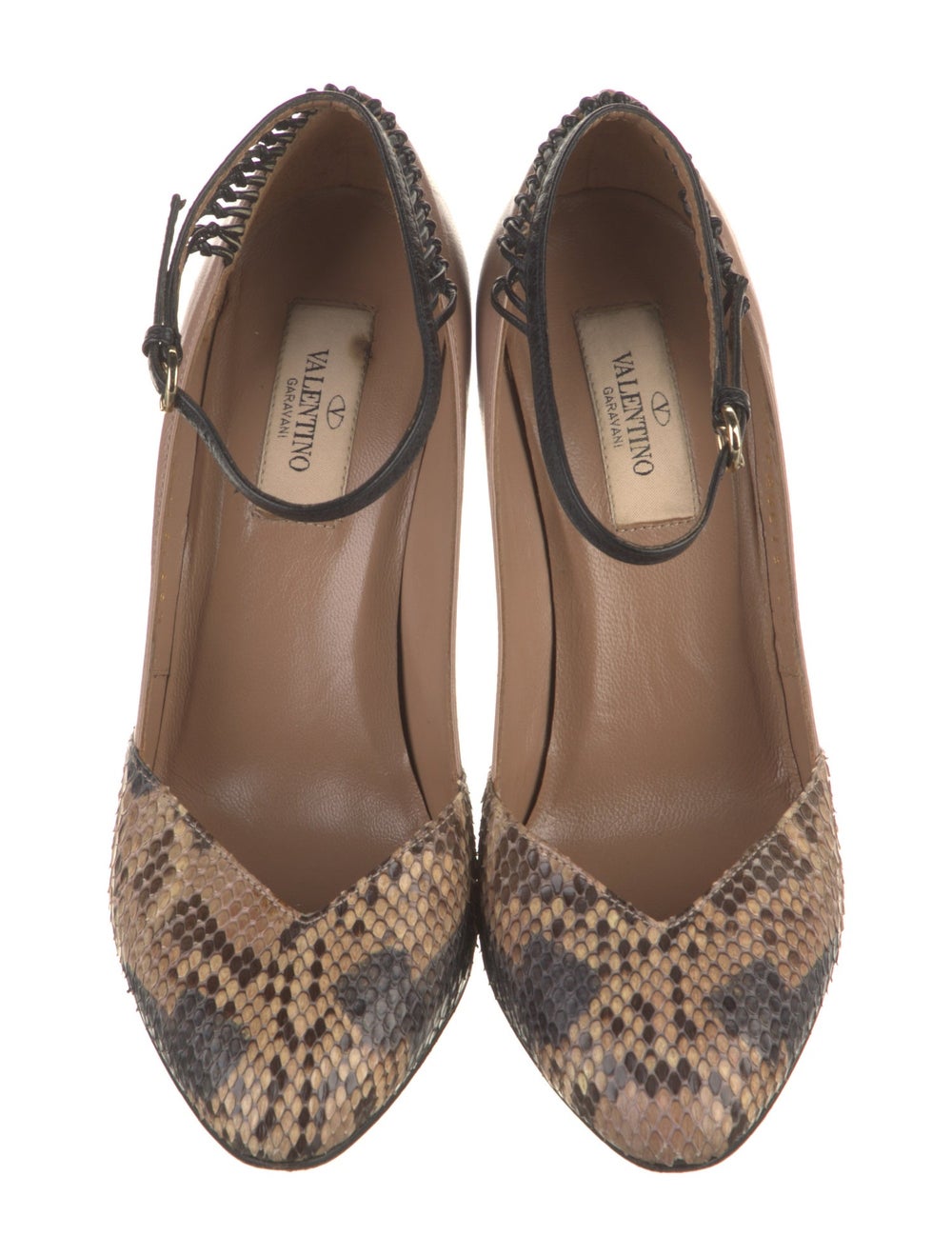 Valentino Python D'Orsay Pumps Neutrals Animal Pr… - image 3